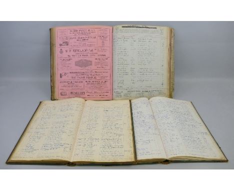 Three hotel registers, for The Prince of Wales/Commodore Hotel Scarborough 1929-1987 fully stocked with manuscript entries (3