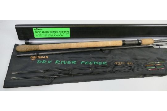 Fishing A Drennan 12ft 10in Drx River Feeder Rod In Bag And