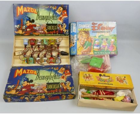 Mazda 'Fantasia' Fairylights, by The British Thomson-Houston Co Ltd, boxed, Walt Disney Shaker Maker Character Set, boxed, an