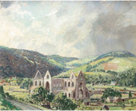 David BIRCH (1945)  Tintern Abbey Oil on board
Signed and titled to verso, together with the inscription 'Sketch for Larger P