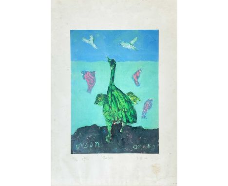 Julian DYSON (1936-2003) Sea Bird Lithograph
Signed, dated 19.10.00 and numbered 40/50
41cm x 30cm, 70cm x 51cm framed
Postag