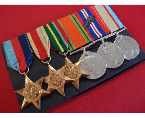 WW2 set of Australian Army campaign stars &amp; medals to NX5127 Sergeant G. Hall, who was Mentioned in Dispatches in 1945 fo