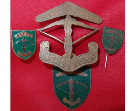 Vietnam War era Australian Army Training Team Vietnam badges &amp; insignia. Includes ‘in country’ made brass A.A.T.T.V. hat 