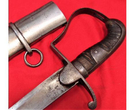 1796 Pattern British Army Light Cavalry Trooper’s sword &amp; scabbard by Woolley &amp; Deakin of Birmingham. Metal stirrup h