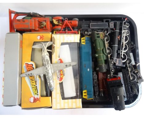 SELECTION OF TOY VEHICLES
including a Dinky tractor and a Blaw Knox bulldozer, Viscount aeroplane, three Corgi boxed Japanese