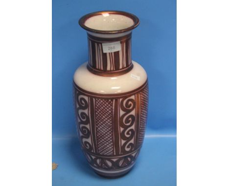 HISPANO- MORESQUE VASE, WITH RUBY LUSTRE DECORATION H 39 CM