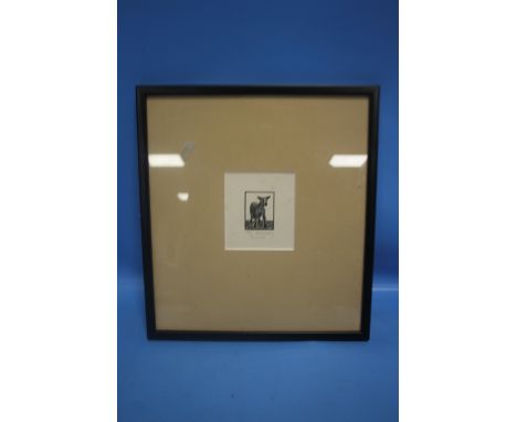 A FRAMED AND GLAZED ENGRAVING SIGNED K M LUIDSTON