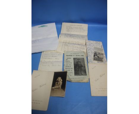 AN INTERESTING BOOKLET ON "GEORGE M SCHILLING" "THE PLUCKY AMERICAN WHO HAS WALKED ROUND THE WORLD IN TEN YEARS" EARLY 20TH C
