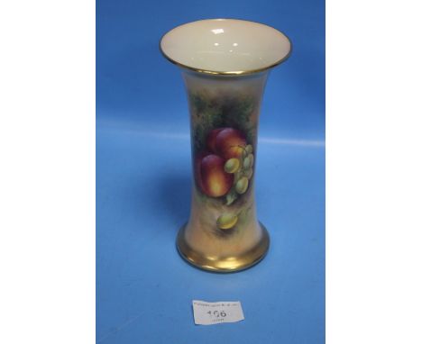 A ROYAL WORCESTER HAND PAINTED VASE SIGNED E. TOWNSEND