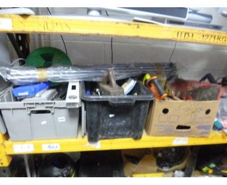 THREE BOXES CONTAINING A QUANTITY OF ENGINEERING TOOLS, ETC