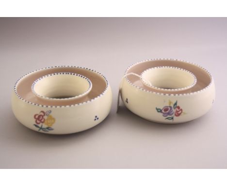 TWO POOLE POTTERY CROCUS DISHES, (2)