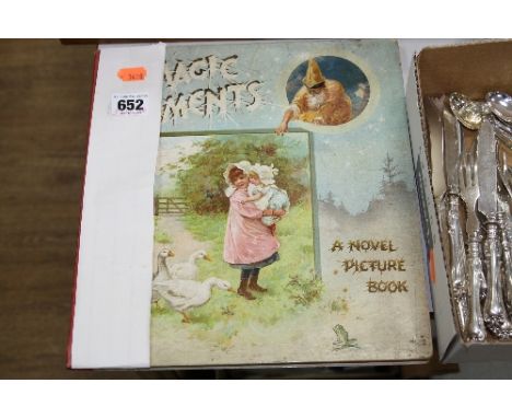 BINGHAM, CLIFTON, Magic Moments, a novel picture book, with five revolving pictures, pub. Minster, 1901