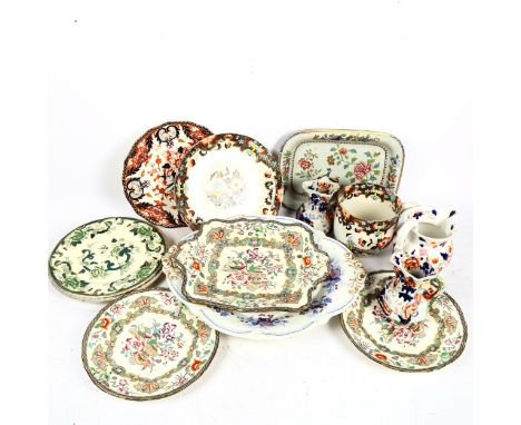 Minton serving plates, Spode plate, large cup and saucer etc 