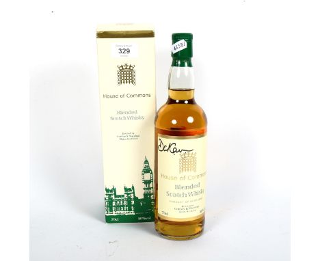 A David Cameron signed House of Commons Blended Scotch Whisky, boxed 