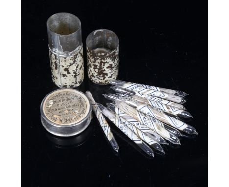A boxed set of Vintage silk sterile tubes, and a Joseph Gent Old Scotch Whisky advertising tape measure (2) 