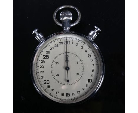 A Vintage USSR Soviet Slava stopwatch, case width 6.5cm, working order, in original wood case 