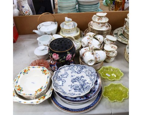 Noritake and other teaware, glass dishes etc 
