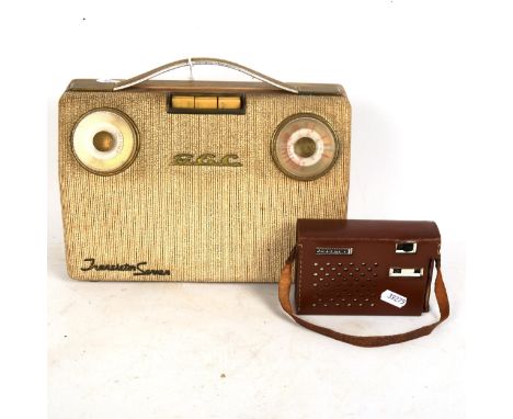 A Vintage GEC Transistor Seven radio, and a cased Jupiter 2-band pocket radio (2) 