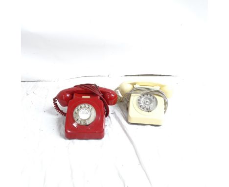 Two vintage dial telephones