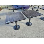 *No Reserve* 2 x Bistro Tables with Heavy Bases