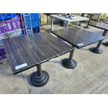 *No Reserve* 2 x Bistro Tables with Heavy Bases