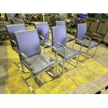 *No Reserve* 6x Grey Faux Leather and Chrome Dining Chairs
