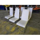 *No Reserve* 6 x Beige Faux Leather Dining Chairs