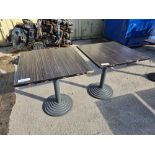 *No Reserve* 2 x Bistro Tables with Heavy Bases