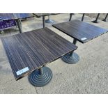 *No Reserve* 2 x Bistro Tables with Heavy Bases