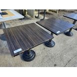 *No Reserve* 2 x Bistro Tables with Heavy Bases