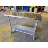 *No Reserve* Stainless Prep Table on Castors