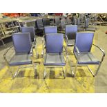 *No Reserve* 6x Grey Faux Leather and Chrome Dining Chairs