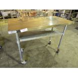 *No Reserve* Stainless Prep Table on Castors