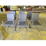 *No Reserve* 6x Grey Faux Leather and Chrome Dining Chairs