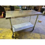*No Reserve* Stainless Prep Table on Castors