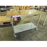*No Reserve* Stainless Prep Table on Castors