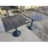 *No Reserve* 2 x Bistro Tables with Heavy Bases