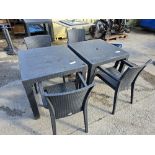 *No Reserve* 2x Rattan Style Outdoor Tables with 4 Chairs