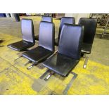 *No Reserve* 6x Black Faux Leather Dining Chairs