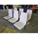 *No Reserve* 6 x Beige Faux Leather Dining Chairs