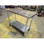 *No Reserve* Stainless Prep Table on Castors