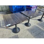 *No Reserve* 2 x Bistro Tables with Heavy Bases