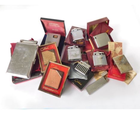 COLIBRI & RONSON LIGHTERS ETC. Nine lighters by Colibri & Ronson in original boxes with inserts. Three, a Colibri Monopol lad