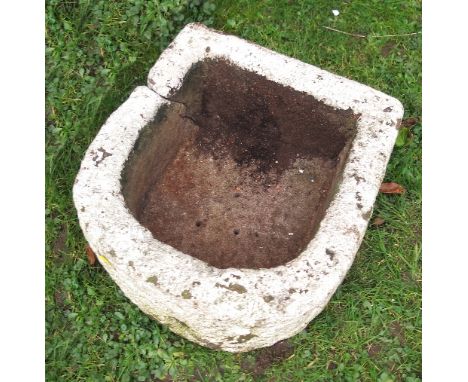 A small D-shaped pump trough, length 18ins