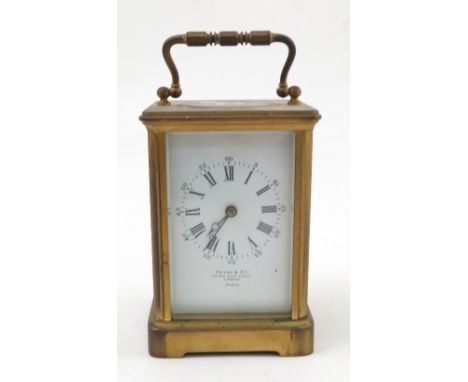 A French rectangular shaped carriage clock, retailed by Payne of 163 New Bond St