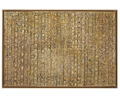 Jamil Molaeb (Liban, né en 1948)Sans titre huile sur toilesigné 'Jamil Molaeb' et daté '10.2.2016'exécuté en 2016105 x 158cm 