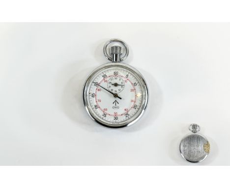Cabot Watch Company C W C - Air Ministry Chrome Cased Military Stopwatch. Chronograph Steel Case, No 0552 6645 - 99 - 521316,