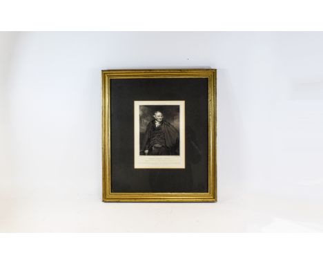 George Romney Painter Portrait Block Print Engraving by W Bond from a picture by Martin Archer Shee ESQ RA for The Fine Arts 