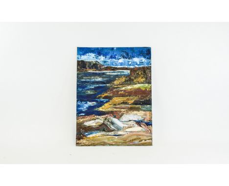 Unframed Oil On Board Signed 'H Siddall' Impressionistic seascape rendered in impasto oils on Reeves 'Dalston' Canvas board. 