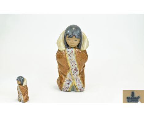 Lladro Figure ' Arctic Winter ' Model No 2156. Issued 1985. Mint Condition, 8 Inches High. 